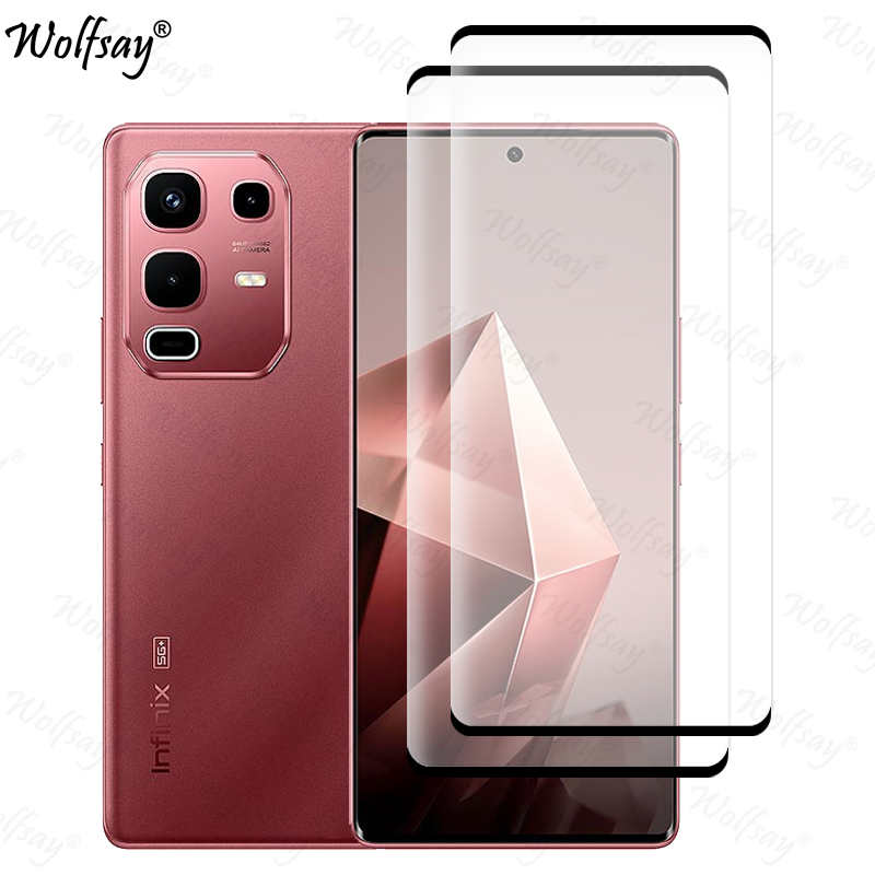 Curved Edge Screen - Gebogen rand gehard glas voor Infinix
