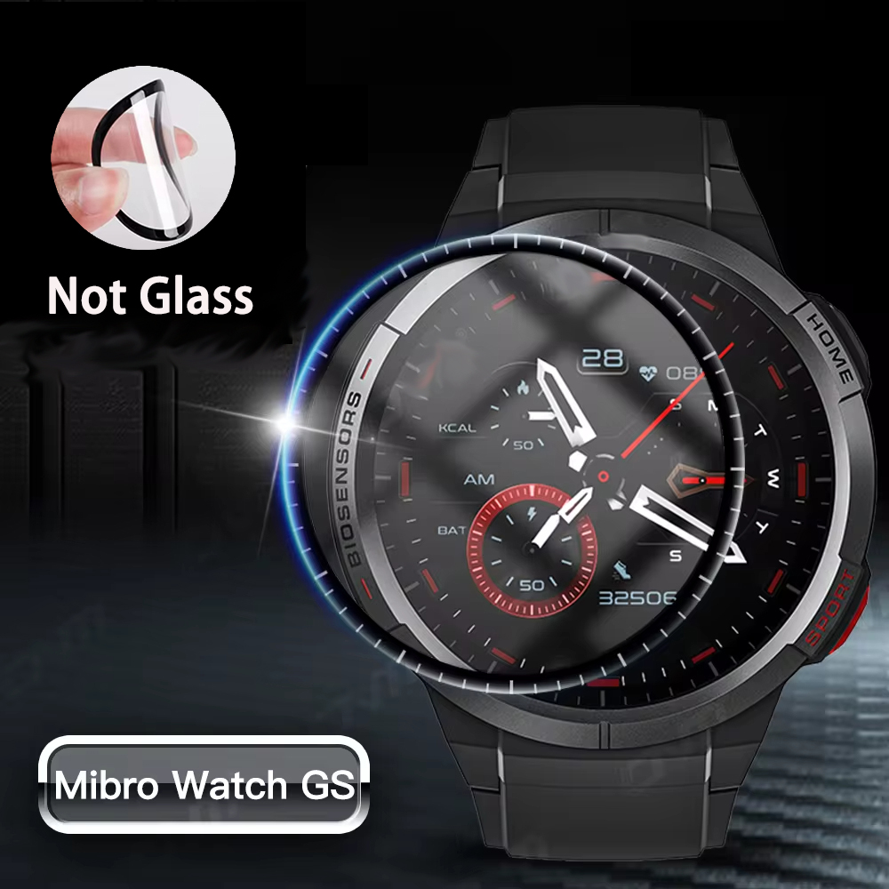 Curved Edge Screen - Screenprotector Voor Mibro Watch Gs Full