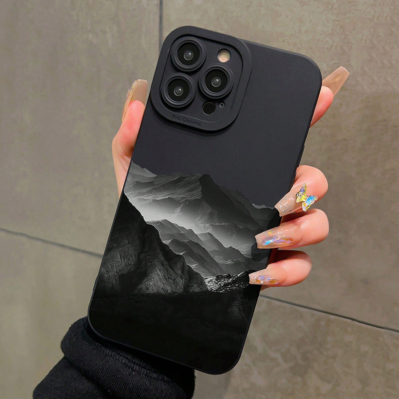 Xiaomi Redmi Note 13 - Black Mountain INS Ontwerp Siliconen Telefoon