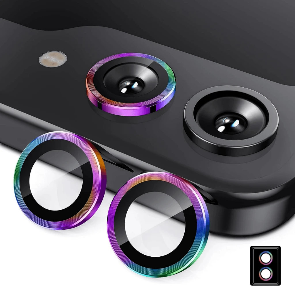 Tempered Glass Screen 9H - Metalen Camera Lens Protector Voor Samsung