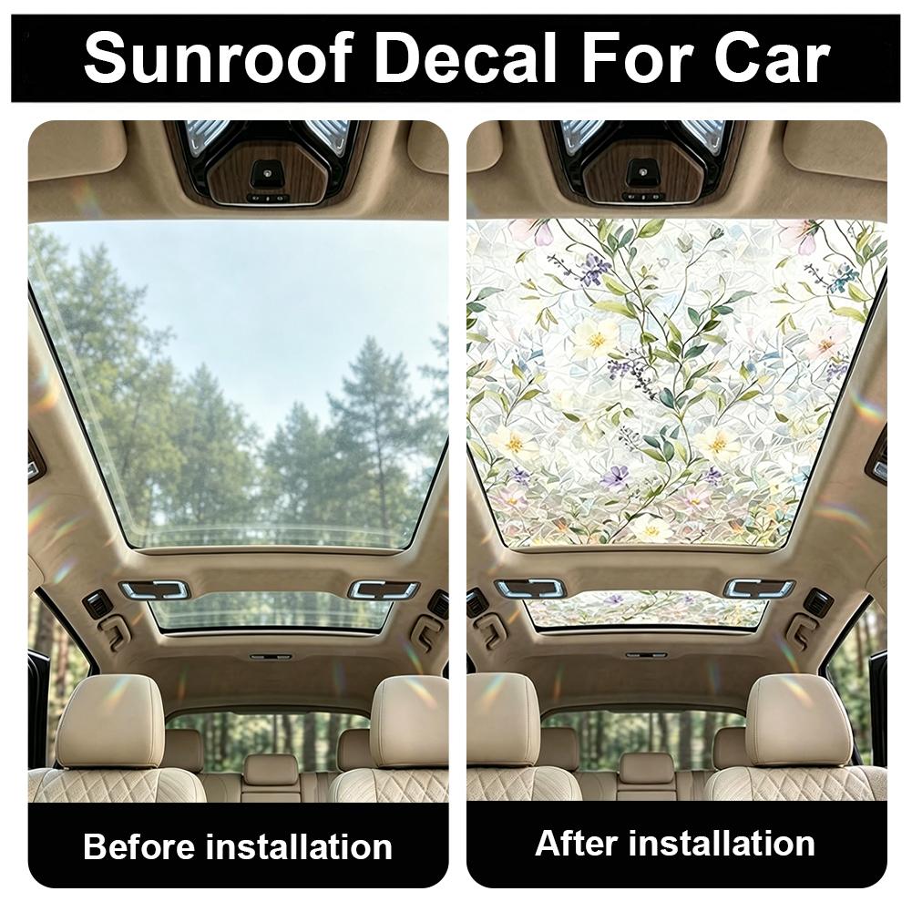 Bloemenmotief glas-in-lood aut - Glass Protector Auto recensie en prijs
